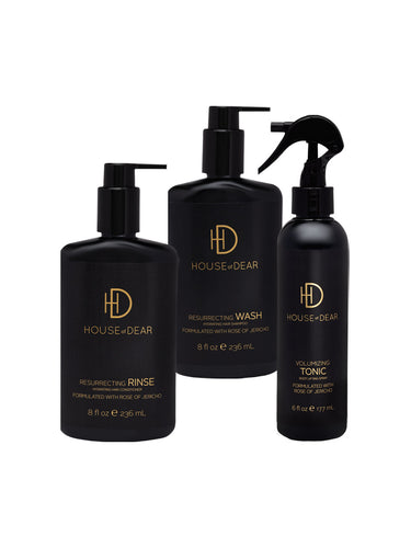 House of Dear Volumizing Hair Kit with shampoo, conditioner and volumizing tonic product photos